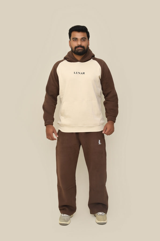 "Chic Lunar Two-Tone Hoodie Set"