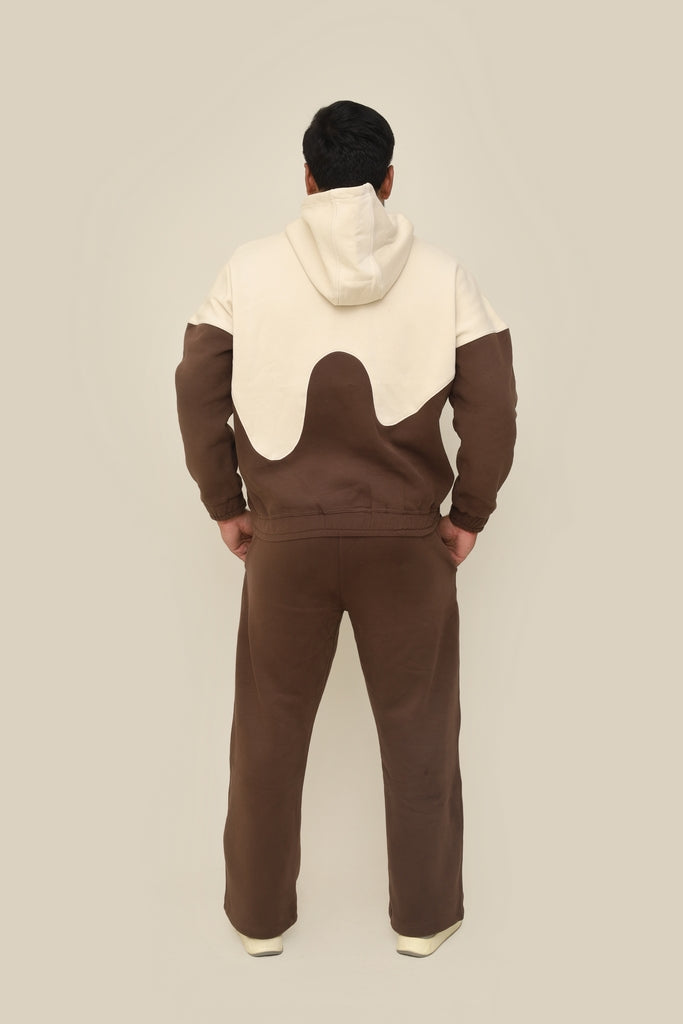 "Drip-Inspired Lunar Two-Tone Hoodie"